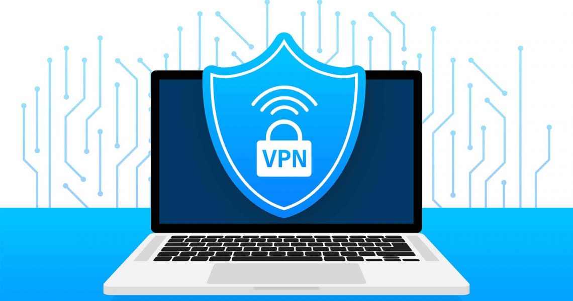 VPN flat blue secure